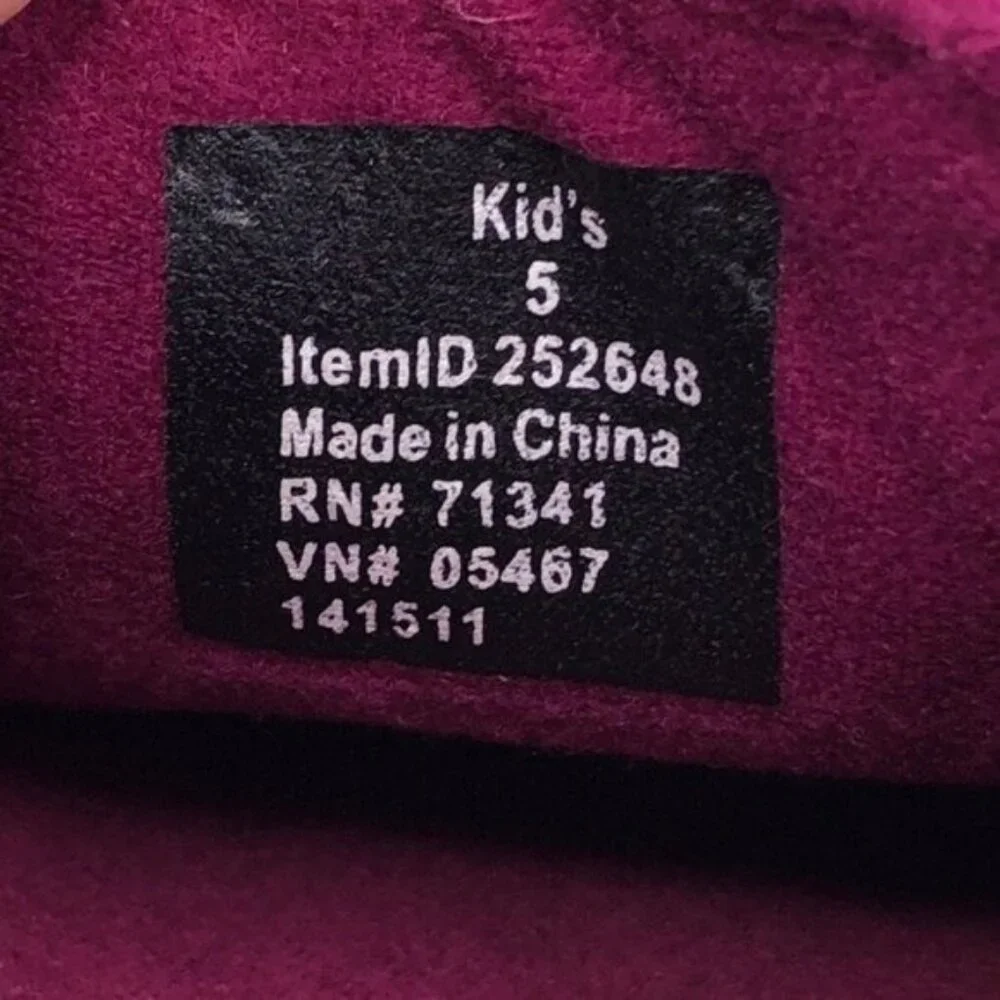 L.L. Bean Pink Suede Slip on Moc Shoes Kids 5